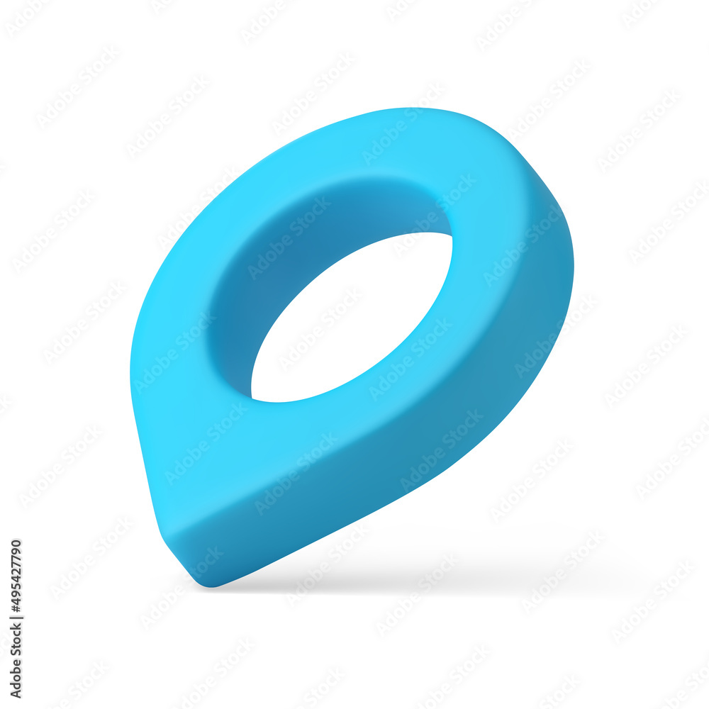 Searching address location place finish destination map pin blue glossy tag 3d icon vector
