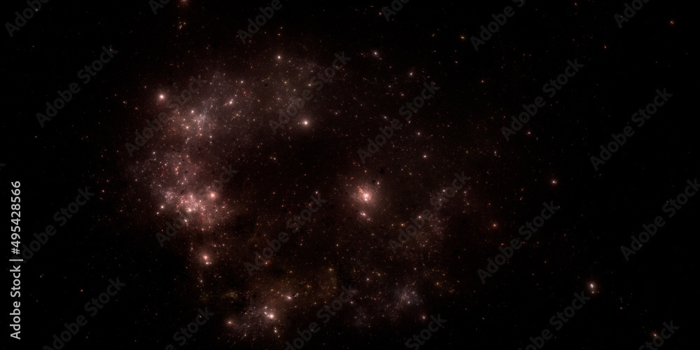 Fototapeta premium Banner Star field background . Starry outer space background texture . Colorful Starry Night Sky Outer Space background. 3D illustration 