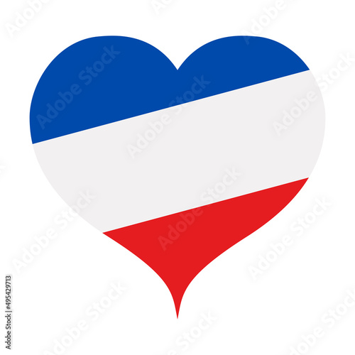 Free Download French flag heart symbol icon - GFXLoad