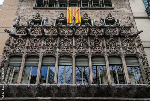 The Palau Baro de Quadras in Barcelona, Spain. A small Modernista palace by architect Puig i Cadafalch. Currently houses the main offices of the Institut Ramon Llull photo