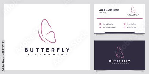 Butterfly icon logo design with style and creative modern concept