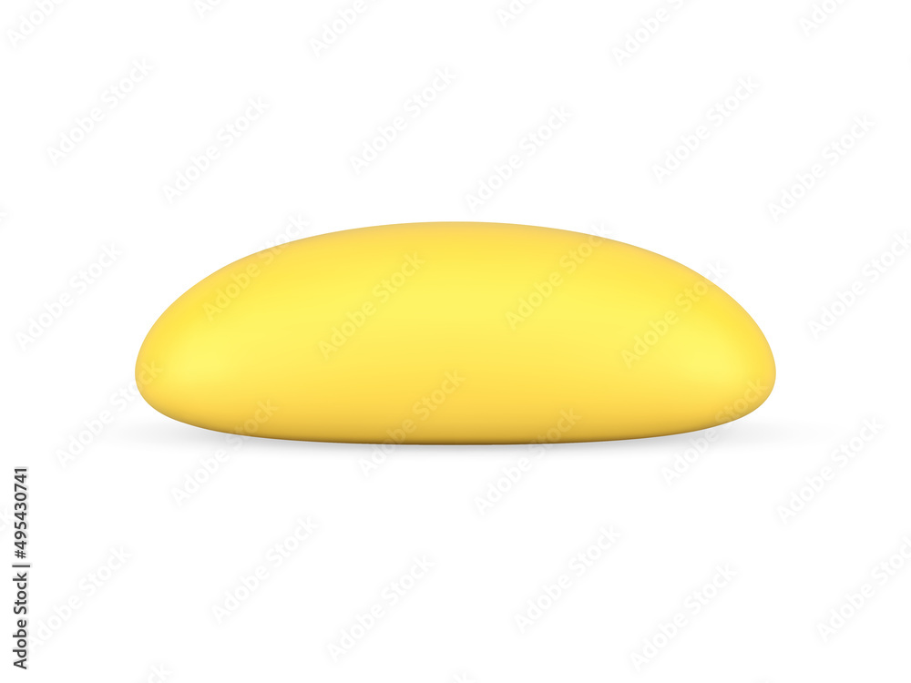 Yellow wheat homemade long loaf fresh baking food product realistic 3d icon vector illustration Yellow wheat homemade long loaf fresh baking food product realistic 3d icon vector illustration