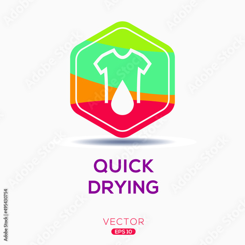 Creative (Quick drying) Icon ,Vector sign
