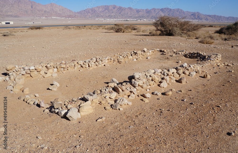 Archeological site in south Israel, Evrona wells system Archeological site in south Israel, Evrona wells system