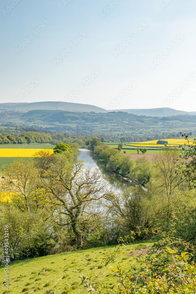springtime scenery in the Wye valley.