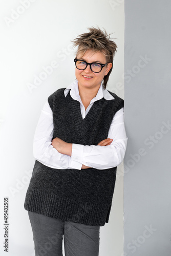 fashion business woman queer portrait photo