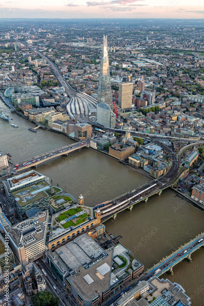 Aerial view London a Global travel tourism destination