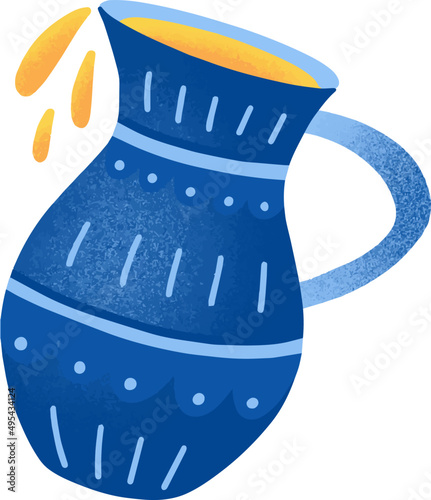 Jug Colored Illustration