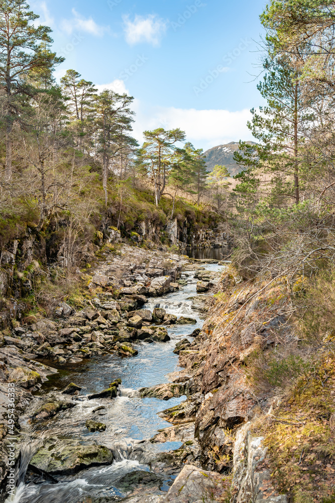 River Affric just below Dog Falls in Glen Affric, Highlands, Scotland River Affric just below Dog Falls in Glen Affric, Highlands, Scotland