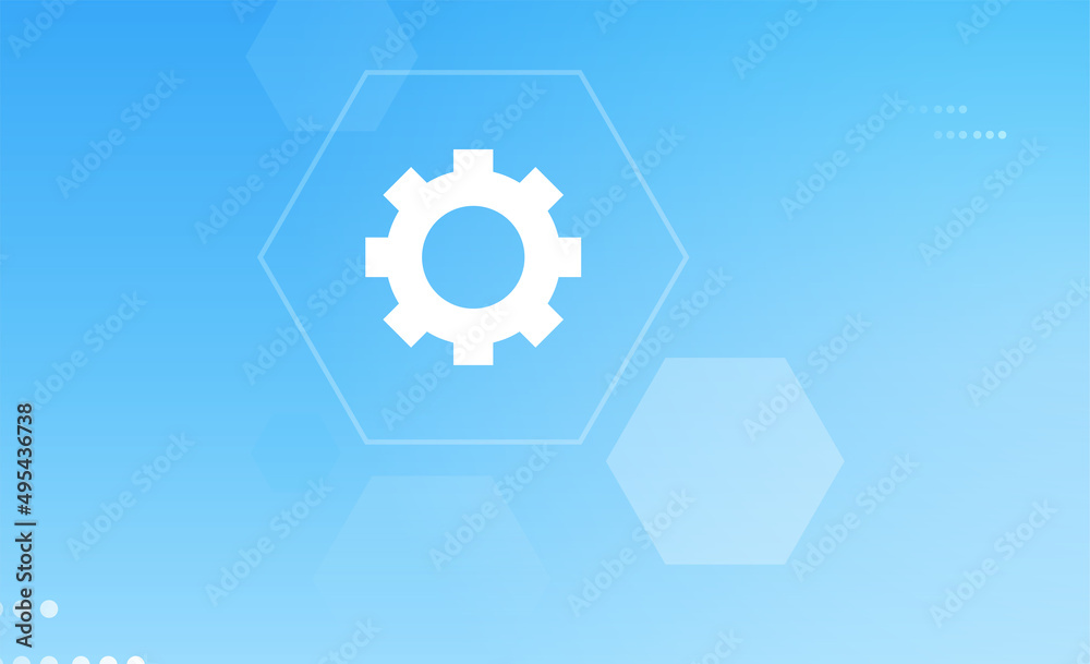 Obraz premium Cogwheel and teamwork flat illustration.