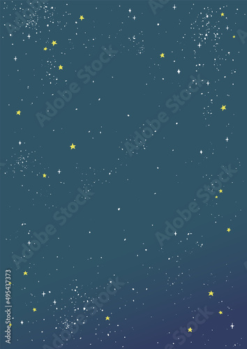 満天の星と夜空の背景イラスト素材