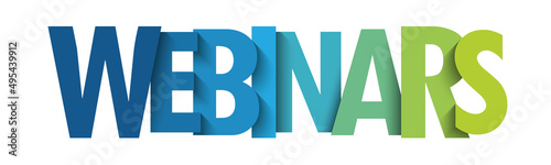 WEBINARS colorful vector typography banner