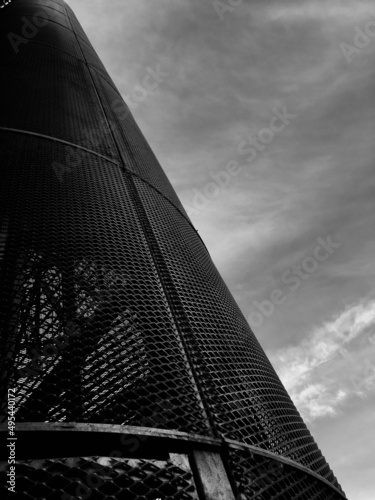 Grayscale photo of high rise building photo