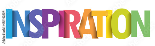 INSPIRATION colorful vector typography banner