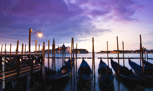 Venice, Italy - Venetian Gondolas at dawn