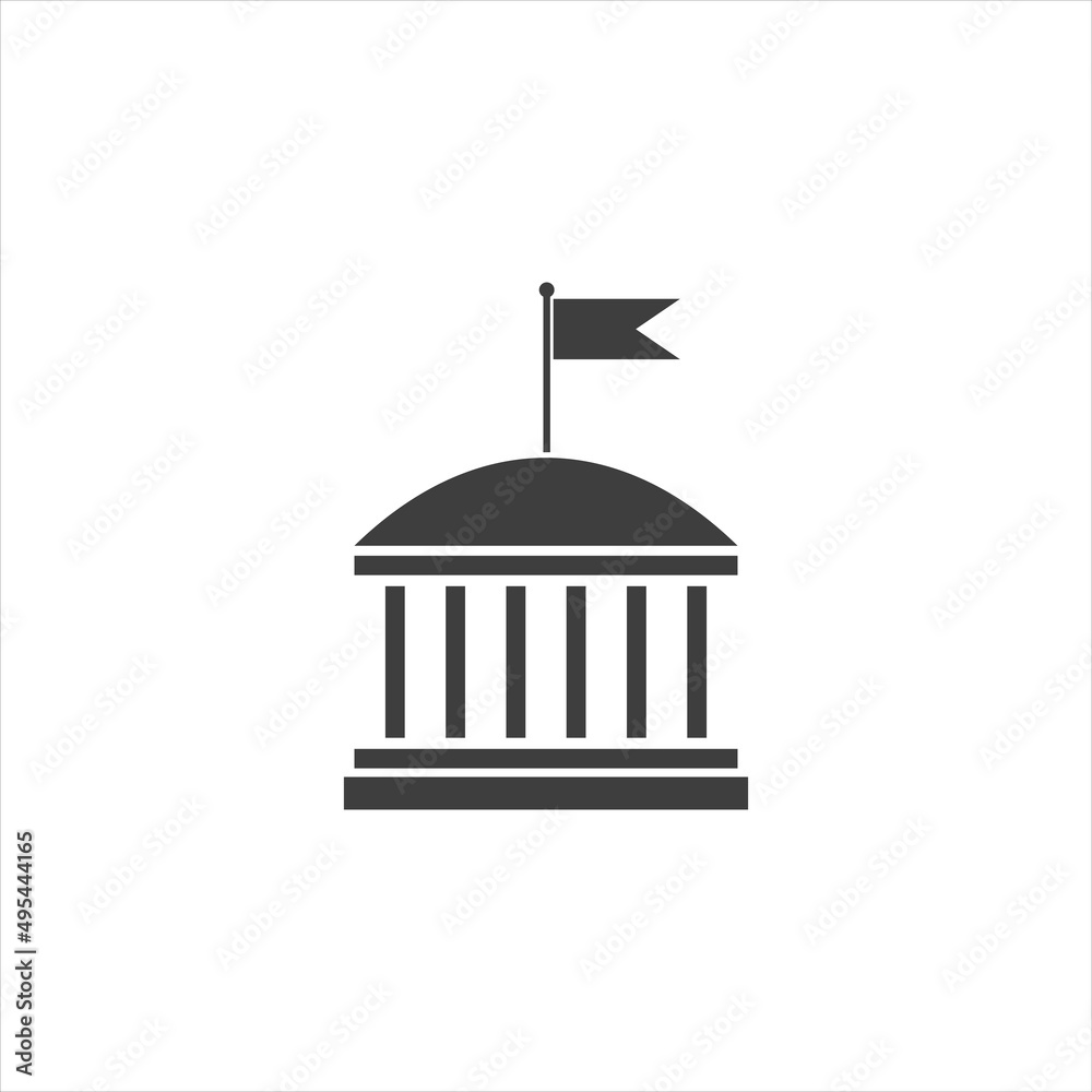 Town hall vector icon on white background