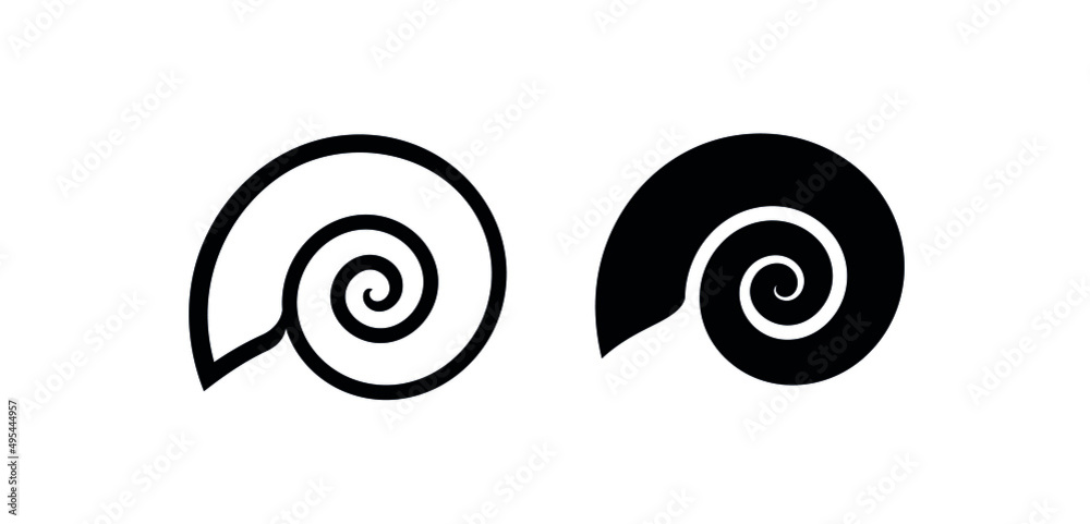 Seashell icon. Shell of sea molluscs. Isolated vector illustration on a white background. Seashell icon. Shell of sea molluscs. Isolated vector illustration on a white background.
