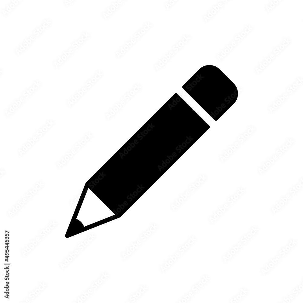 Pencil icon. Text input symbol for web. The message set marker. Edit icon. Isolated raster illustration on a white background. Pencil icon. Text input symbol for web. The message set marker. Edit icon. Isolated raster illustration on a white background.