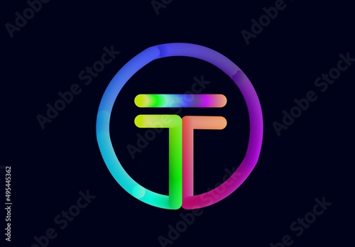 t modern letter mark logo