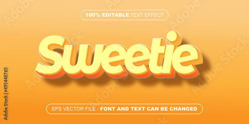 soft sweetie 3d editable text effect