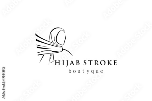  hijab Logo template vector illustration design