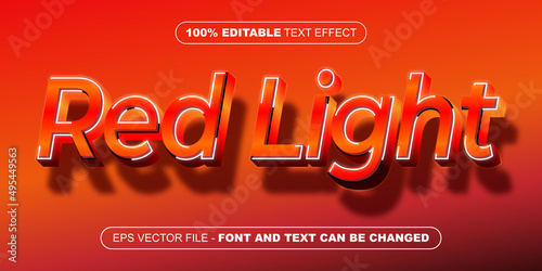 red light 3d editable text effect