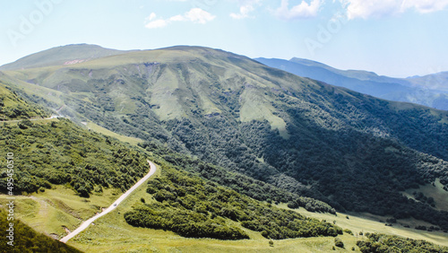 Mountain landscape in Bakuriani. High quality photo photo