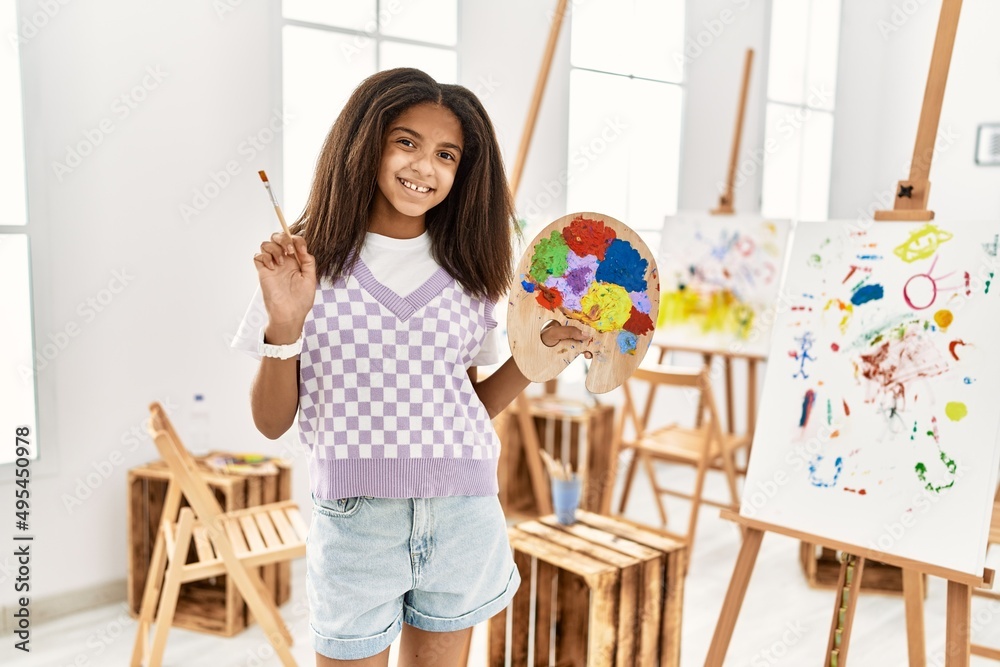 African american girl smiling confident drawing at art school African american girl smiling confident drawing at art school