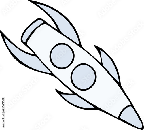 Rocket Icon Outline Illustration