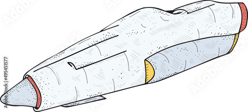 Spaceship Hand Drawn Illustration