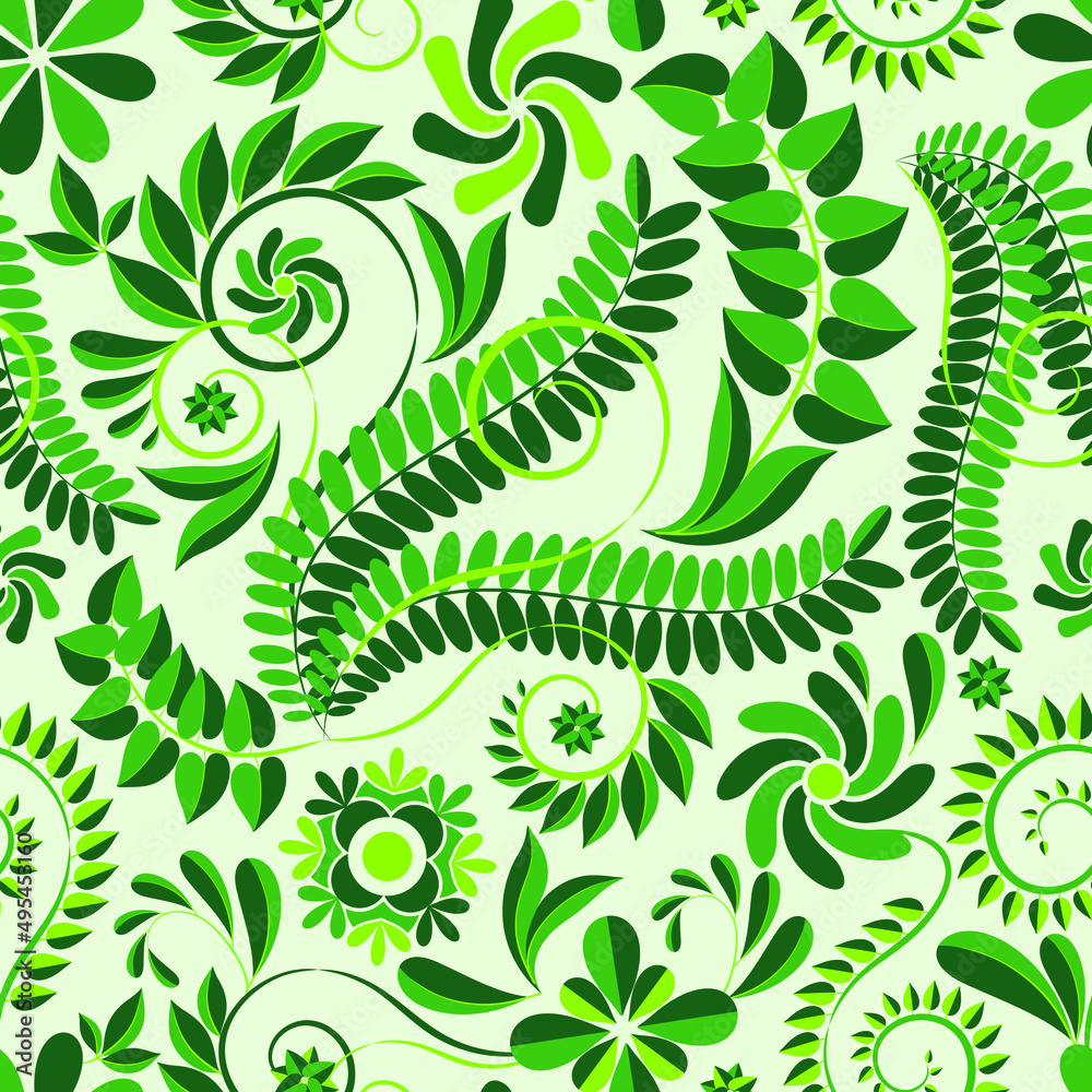 Nature Green Leaves Summer Textile Seamless Repeat Pattern Vector Graphic Art
Nature Green Leaves Summer Textile Seamless Repeat Pattern Vector Graphic Art