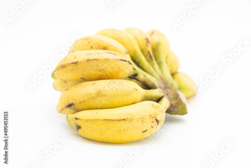 bunch of bananas isolated on white background with clipping path