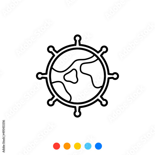 Global epidemic icon, Vector and Illustration.