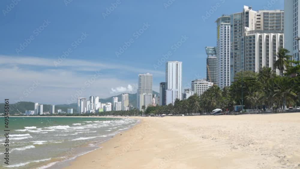 Awesome view of central beach of Nha Trang, Vietnam Awesome view of central beach of Nha Trang, Vietnam
