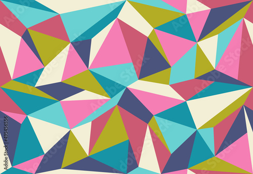 Vector geometric polygon pattern. Modern vector pattern with colorful polygons.