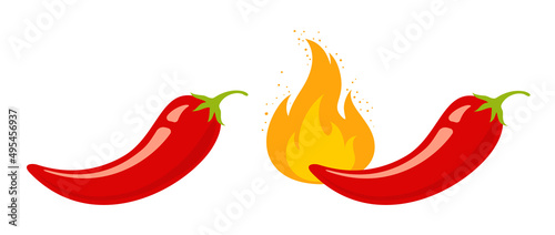 Fotografia Mild and hot chilli pepper