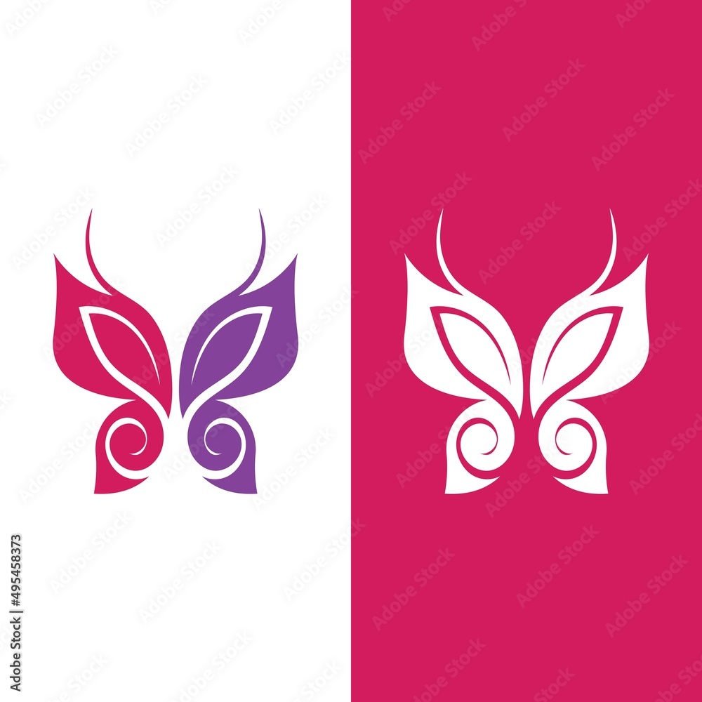 Fototapeta premium Beauty Butterfly icon vector design