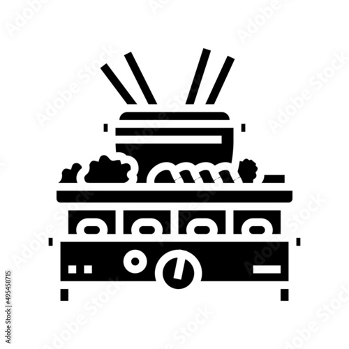kit fondue glyph icon vector. kit fondue sign. isolated contour symbol black illustration