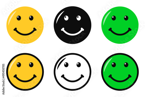 Set of smiley. Smiley icons. Happy face symbol. Smiling face vector.