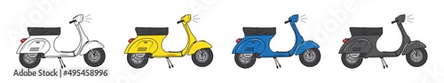 Scooter icon images,  vector illustration