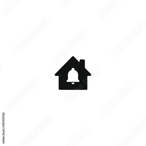 Home alert security icon.(vector illustration) bell
