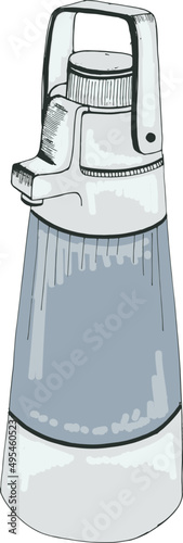 Thermos Bottle Hand Drawn Illustration