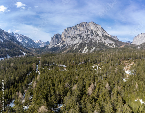 Obraz na płótnie peak Pribitz on mounatin range Hochschwab in Styria, Austria w salonie
