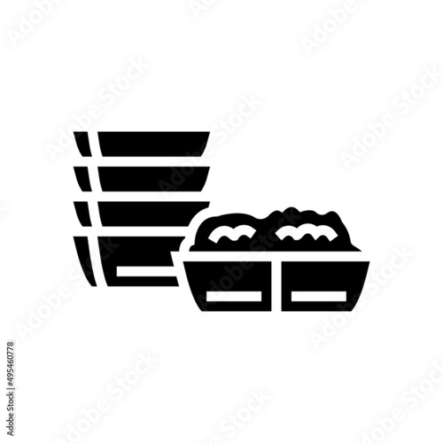 dip fondue glyph icon vector. dip fondue sign. isolated contour symbol black illustration