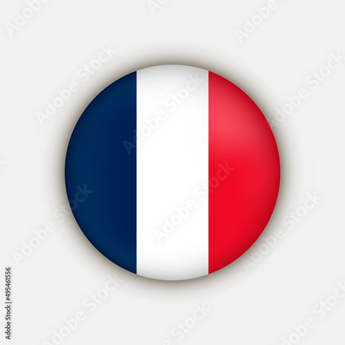 Country France. France flag. Vector illustration.