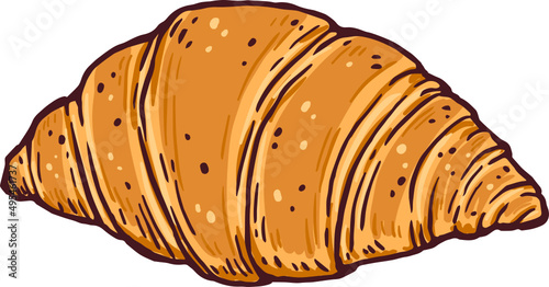 Hand Drawn Croissant Illustration
