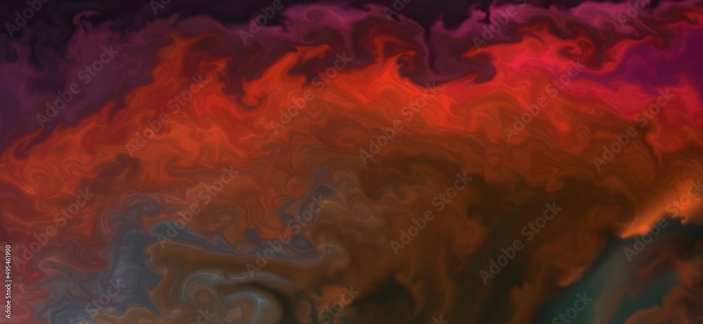 Naklejka premium Mixing acrylic paints. Modern fluid art. Alcohol Ink Pattern. Alcohol ink colors translucent.