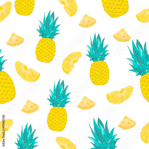 Pineapple Pattern.tropical  Fresh concept  design Cute pattern.Pattern design