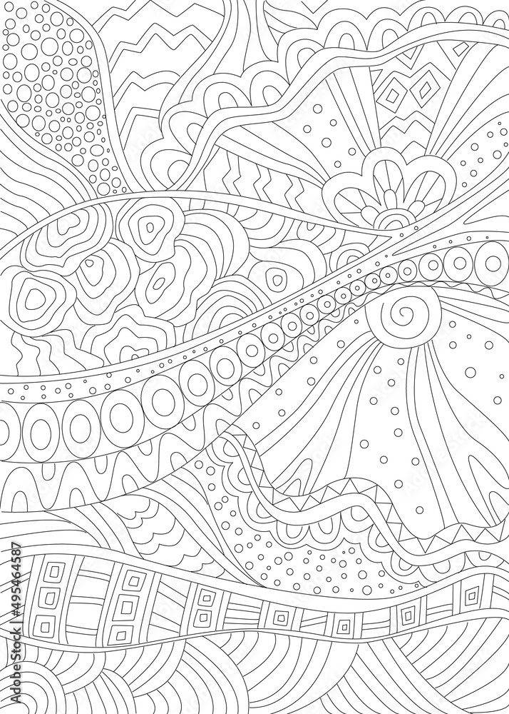 fancy decorative abstract background for your coloring book