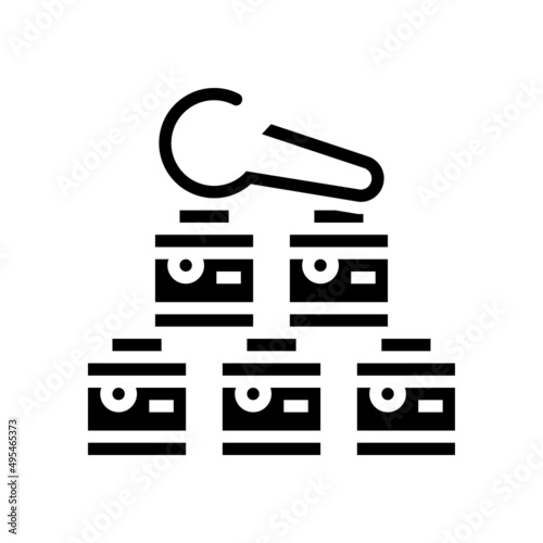 fuel cooking glyph icon vector. fuel cooking sign. isolated contour symbol black illustration